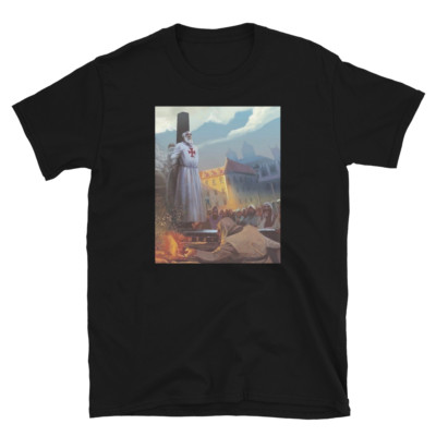 Burn The Priest, The Templars Test, Martyr Pyre, Printed T-Shirt 