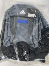 Adidas Finely 3 Stripe Backpack Onyx/black/royal Blue/white Extra Storage NEW