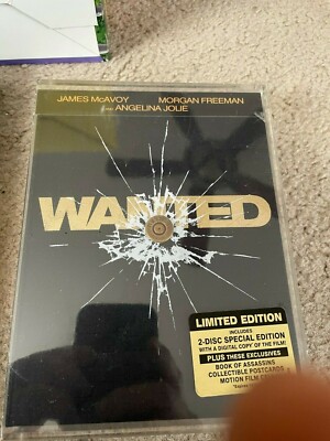 Wanted (2008) James McAvoy, Angelina Jolie DVD 2-Disc Gift Set Limited Edition