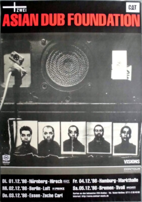 ASIAN DUB FOUNDATION - 1998 - Live In Concert - Rafi's Revenge Tour - Poster