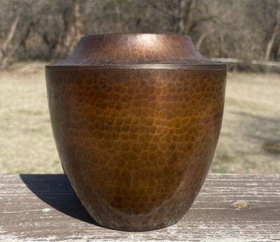 The Roycrafters Roycroft Hand Hammered Copper Vase #235