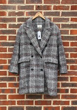 Isabel Marant Étoile Ladies "ebra" Houndstooth Tweed Wool Coat Uk10 Us6 Eu38 Med