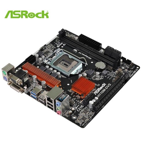 ASRock H110M-DVS Motherboard 2133MHz Intel H110 Chipset 4*SATA 6Bb/s PCI USB3.0 - Picture 2 of 4