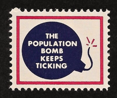 The Population Bomb Keeps Ticking Cinderella Stamp from 1971