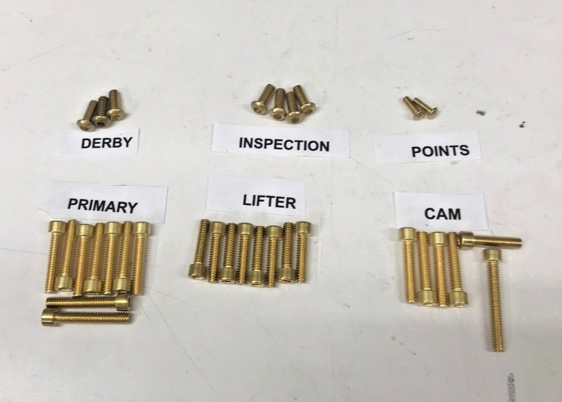 7884 HARLEY SHOVELHEAD BRASS ALLEN ENGINE BOLT KIT chopper bobber cafe