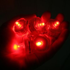 QTY 10 Red LED Submersible Underwater Tea lights TeaLight Flameless US Shipper