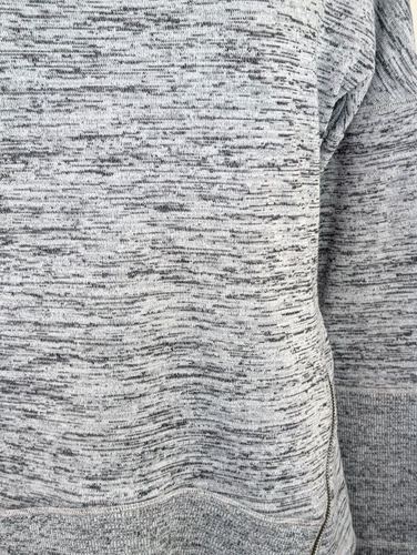 Athleta Blissful Side Zippers Pullover Sweatshirt Space Dye Gray Womens Small - Picture 3 of 7