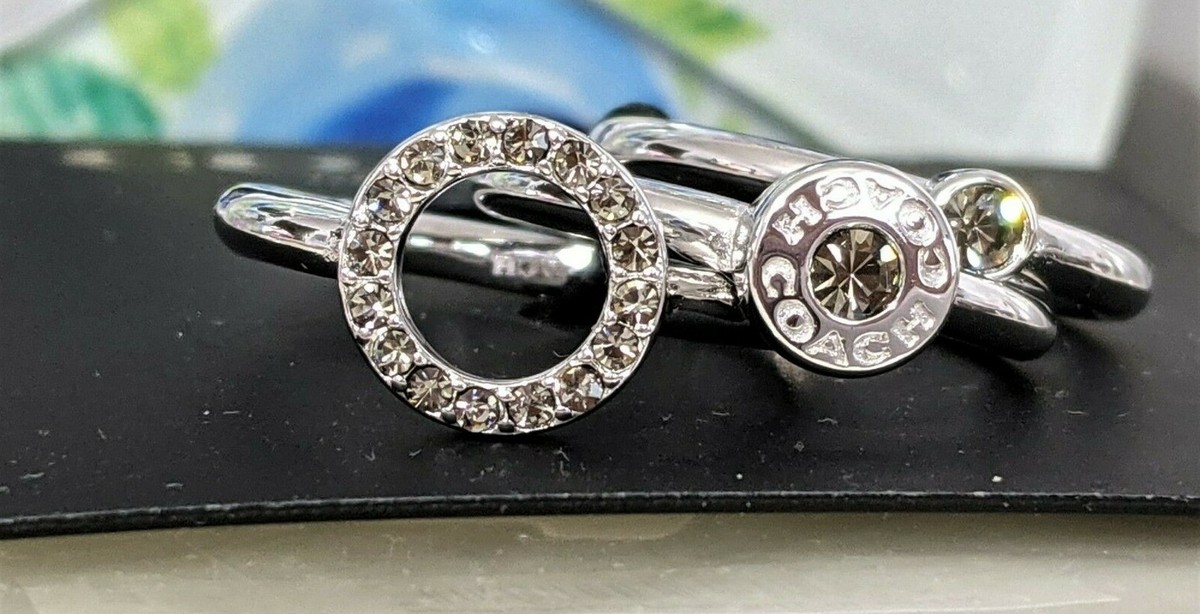 【SALE】COACH＊Open Circle Halo Ring Set＊3連リング SALE】COACH＊Open Circle Halo Ring Set＊3連リング (Coach