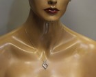 New 925 Sterling Silver .25ct SI2 H diamond mother child pendant necklace 3.2g — photo 8