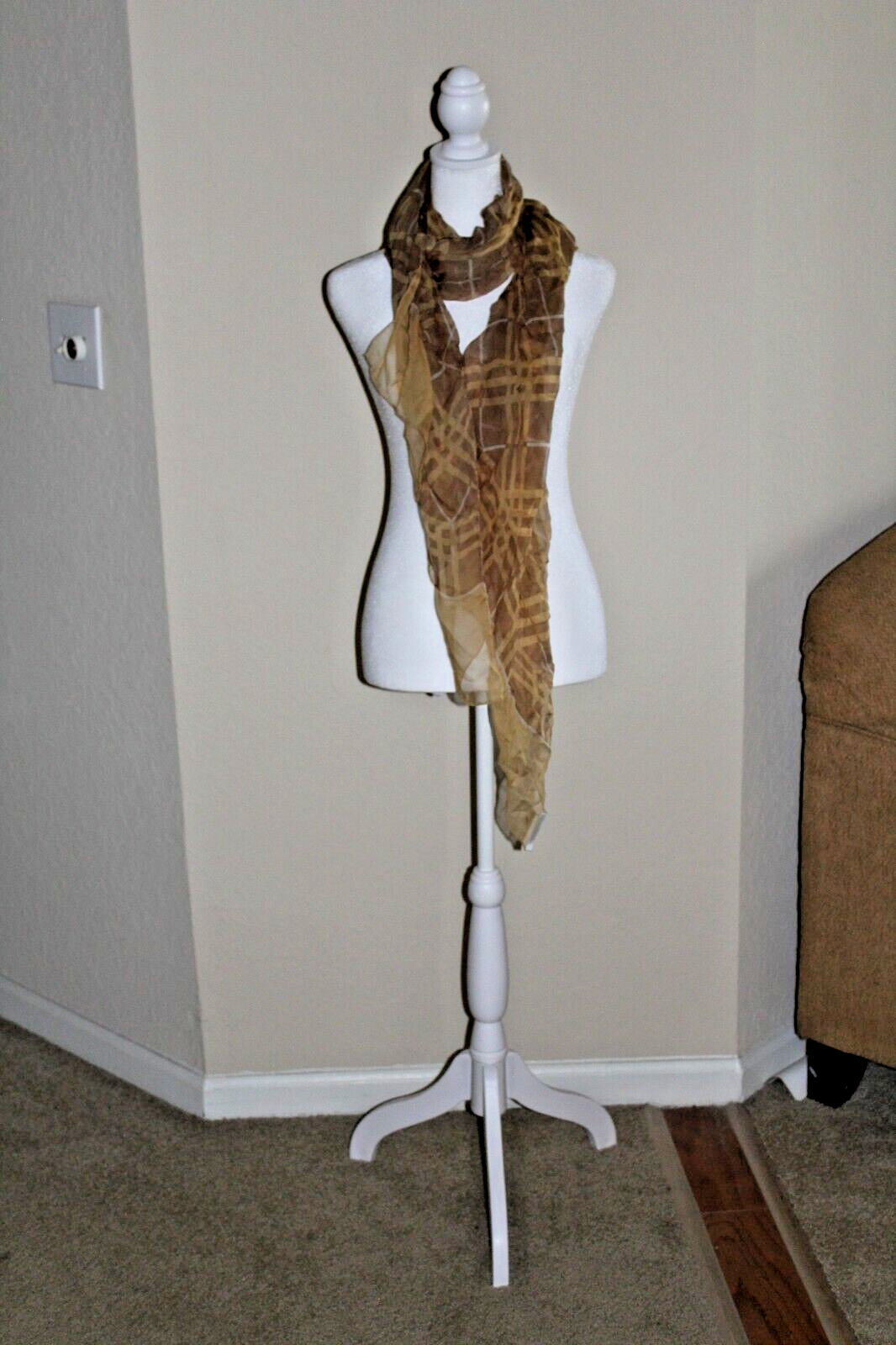 Burberry London 100% silk long scarf one-of-a-kind excellent condition