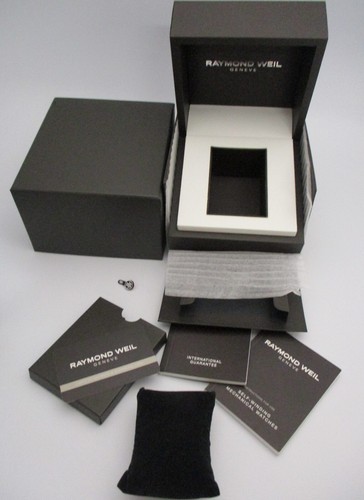 RAYMOND WEIL Watch Presentation Box Automatic Instruction Guarantee Books Card + - Picture 2 of 13