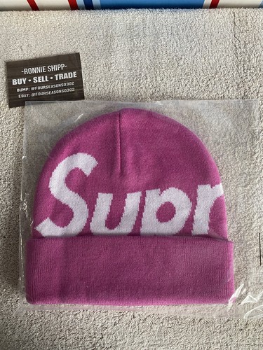 Supreme Big Logo Beanie - Magenta 