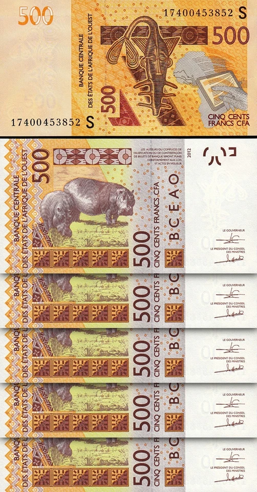 W.A.S, GUINEA BISSAU 500 Francs 2017, UNC, 20 Pcs LOT, Consecutive, P-New 919Sf - Image 3 of 4