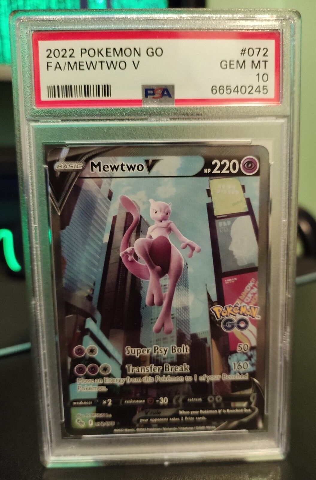 Mavin  Pokemon Go Mewtwo V Alt Art Gem MT PSA 10