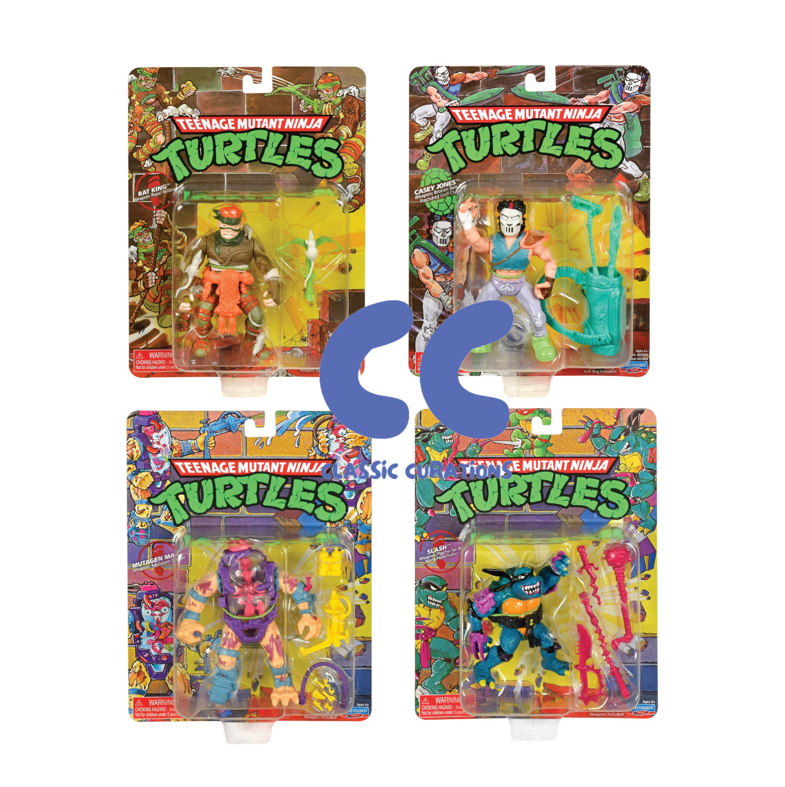 TMNT Playmates Teenage Mutant Ninja Turtles Classic 4" Action Figures - You Pick