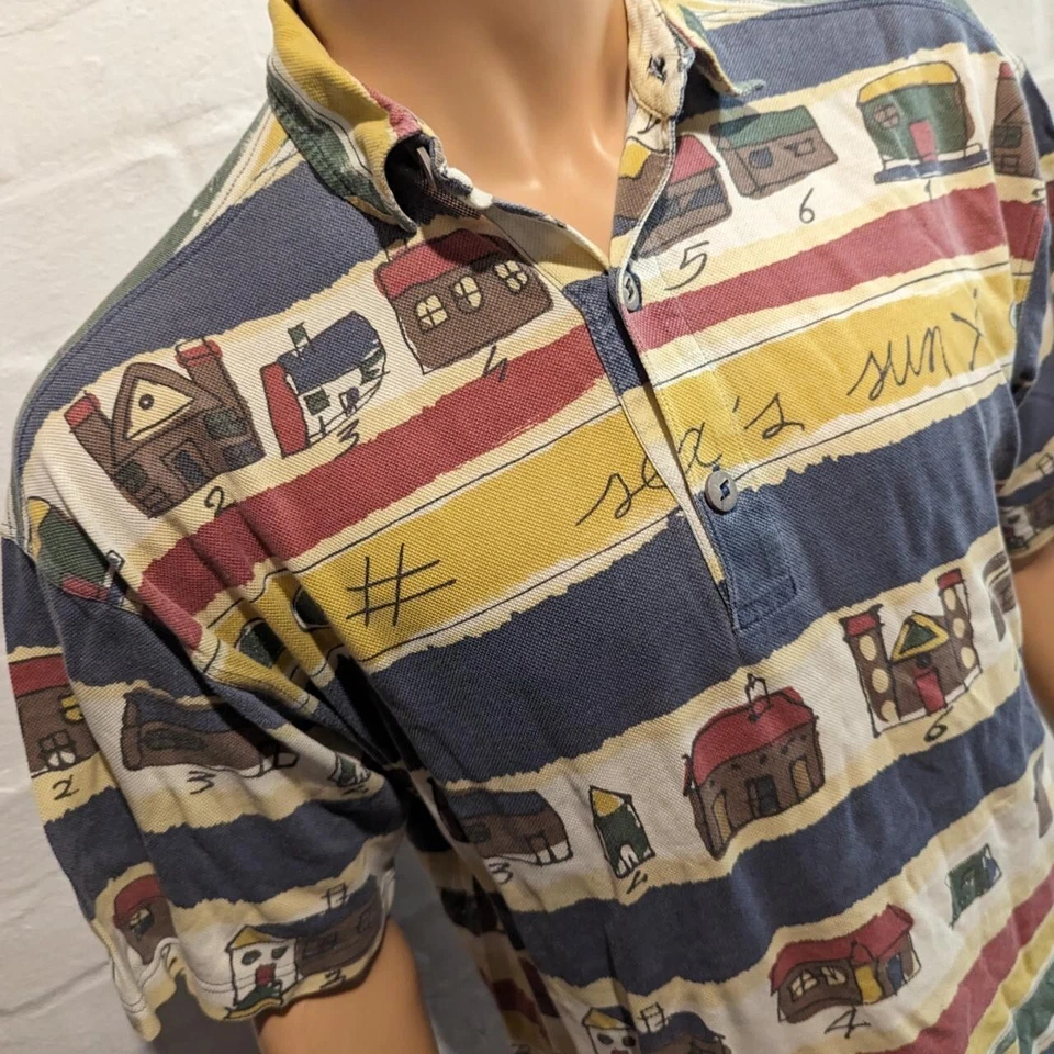 ALBA MODA Polo Shirt Vintage Short Sleeve Mens M boxy - Image 4 of 4