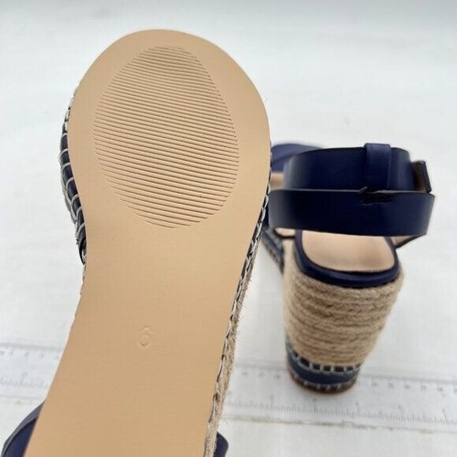 XYD Women Espadrilles Wedge Resort Sandals Open Toe Platform High Heel Blue - Picture 6 of 7