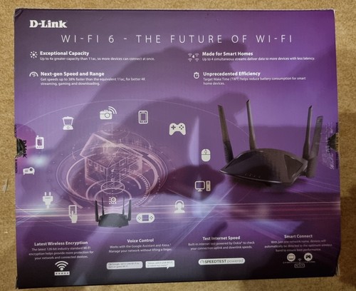 D-Link Exo AX 1800 WiFi 6 Router DIR X1860 - Imagen 2 de 3