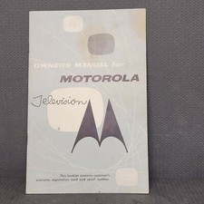 Motorola Television Owners Manual TV Vintage Purchased in 1960 5.5" W x 8.5" H