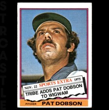 1976 Topps - Traded Pat Dobson #296T Cleveland Guardians ⚾ Baseball Card (103)