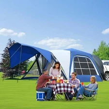 SLSY Pop Up Tent SUV Tent for Camping, 6-8 Person Car Camping Tent Tailgate Tent