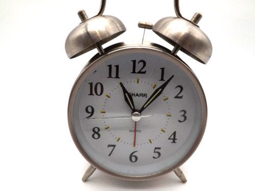 Sharp SPC800 Quartz Analog Twin Bell Alarm Clock Ringing Silverstone AA Bat NI - Picture 12 of 12