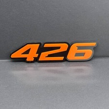 2x Orange Black 426 Hemi Emblems 426 Side Fender Badge 3d For 426 Emblem 2x Orange Black 426 Hemi Emblems 426 Side Fender Badge 3d For 426 Emblem