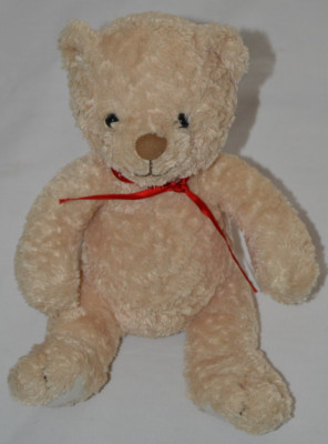 Vintage Mothercare Made with Love cremefarbener Teddybär Plüschtier Stofftier ca. 8 Zoll sitzend