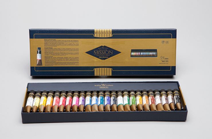 Gold Class Mission Triple Pans Watercolour Art Set 12, 24, 48 Colours