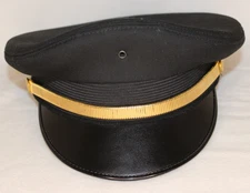 Premier Hat Co. Pilot Aviation Hat Size 7 1/4 Black & Gold Made In USA 