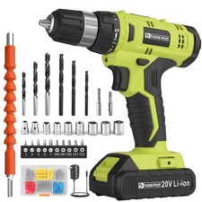 FADAKWALT Cordless Drill Set, 20V Electric Power Drill with Battery And Charg...