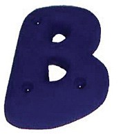 Groperz Alphabet ''B'' Easymount Climbing Holds - Durable Accessory Set