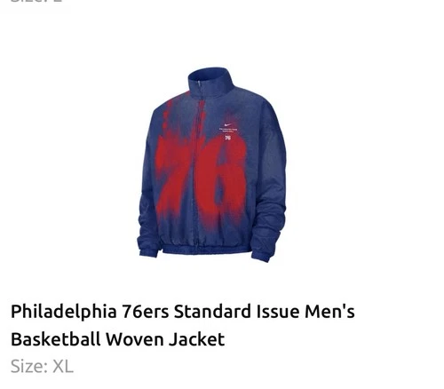 Nike Philadelphia 76ers 2026/27 Standard Issue On-Court Loud NBA Full-Zip Jacket - product listing photo