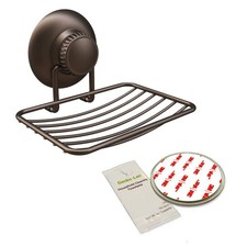 Soap Dish Suction mounting Bath soap bar Holder for Bathroom, Metal Bath Show...