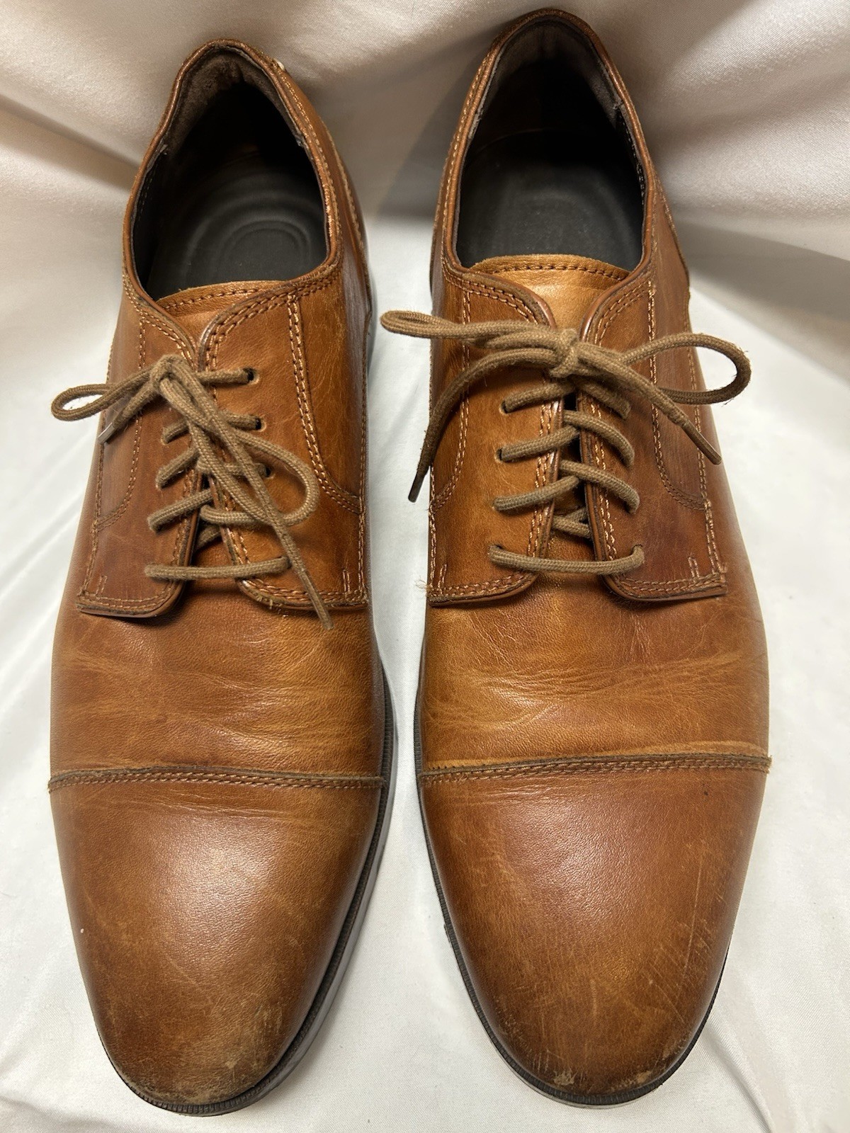 SAOLA Scarpe eleganti Cole Haan Grand Os uomo 9 5 M derby cammello pelle marrone chiaro C23771 punta a cappuccio