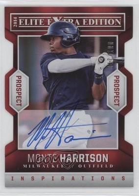 2014 Panini Elite Extra Edition Prospects 47/100 Monte Harrison #83 Auto 11b4
