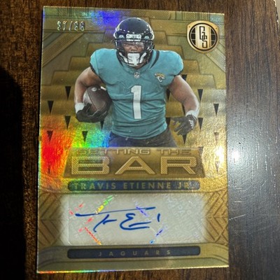 2022 Panini Gold Standard Setting The Bar Auto Travis Etienne Jr RC /99 #STB-TET