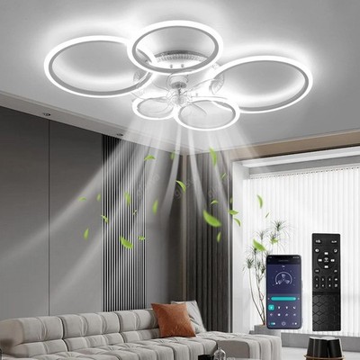 LED Deckenventilator Ventilator Deckenleuchte Schlafzimmer Lampe + Fernbedienung