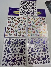 Colorful And Shiny Butterfly Stickers Lot Of 5 Packs