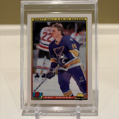 Brett Hull 1990 Bowman Hat Tricks St. Louis Blues 1/22