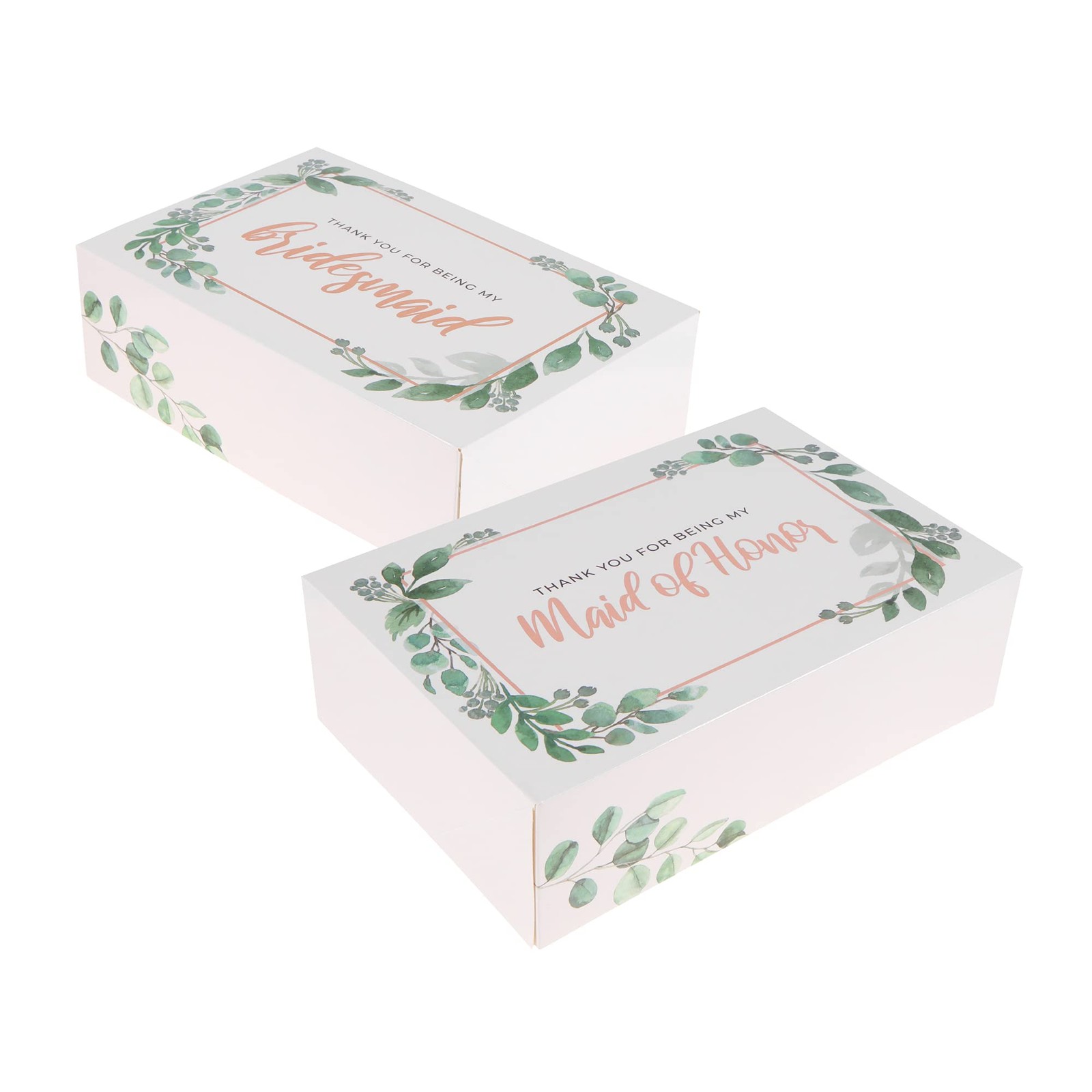 10-Pack Eucalyptus Bridesmaid Thank You Gift Box Set for Weddings  