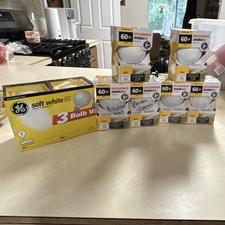 60w 120v Light Bulb Lot Set Of 8 New