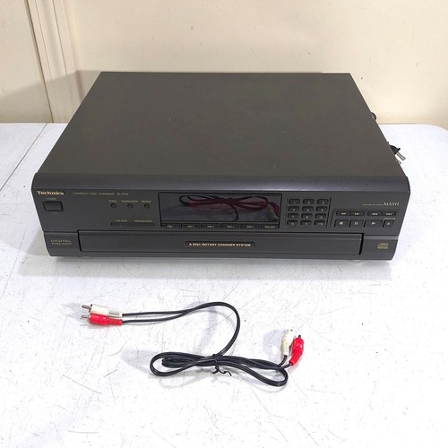 Technics SL-PD5 CD Player 5 Disc Carousel Changer Tested No Remote Incl Cords