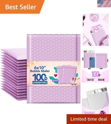 Stylish Lavender 6x10 Bubble Mailer Envelopes (100 Pack) for E-commerce Packing
