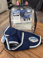 WEATHERBEETA DOG PARKA 1200D DELUXE DOG COAT BNWT NAVY/GREY/WHT SZ 12  /30cm NEW 