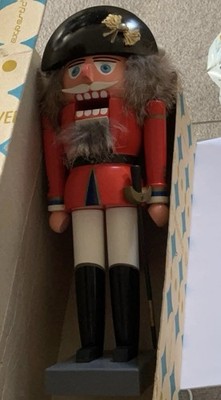 Schachtel Erzgebirge Expertic 042 Britischer General 20 cm Nussknacker Figur Made in DDR