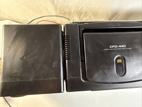 Sony CFD-440 Boombox (Tape Player Issue) AM/FM/CD/Cassette Read Below - Picture 6 of 14