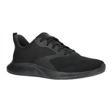 Athletic Works Core Jogger Mens Triple Black Sneakers  Size 12W Wide  Lace Up