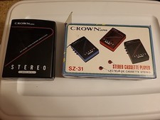 Vintage Crown Japan Stereo Cassette Player SZ-31 Black Model 