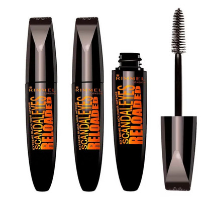 3 x Rimmel Scandaleyes Reloaded Mascara - 003 EXTREME BLACK - NEU VERSIEGELT 3ER PACK